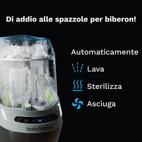 Baby Brezza Bottle Washer Pro – Il primo dispositivo completo per lavare, sterilizzare e asciugare i biberon