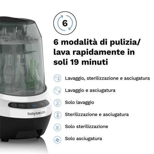 Baby Brezza Bottle Washer Pro – Il primo dispositivo completo per lavare, sterilizzare e asciugare i biberon