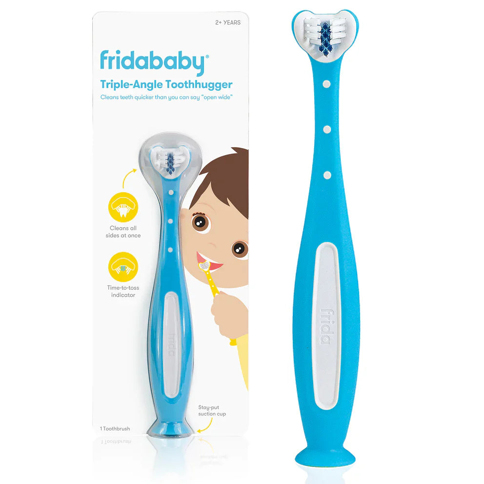 Spazzolino per bambini triangolare Toothhugger - Blu Frida Baby
