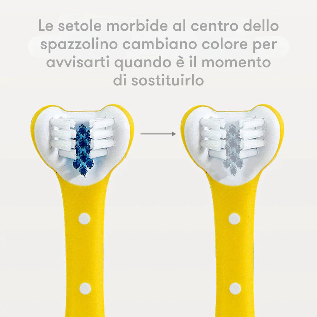 Spazzolino per bambini triangolare Toothhugger - Blu Frida Baby
